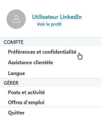 confidentialité LinkedIn